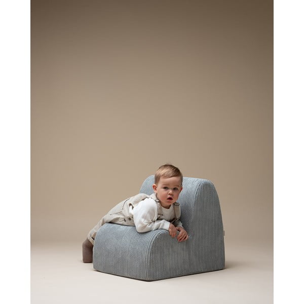 Mėtų spalvos iš kordinio velveto vaikiškas krėslas Cloud – Wigiwama-image-3