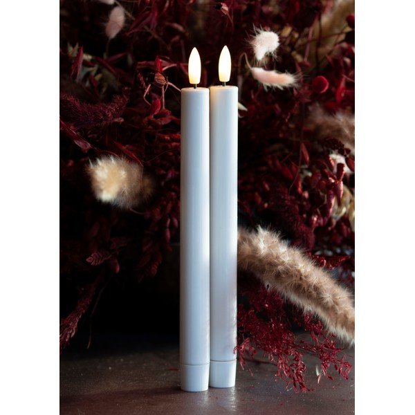 LED žvakės 2 vnt. (aukštis 25 cm) Sille Tall Rechargeable – Sirius-image-1