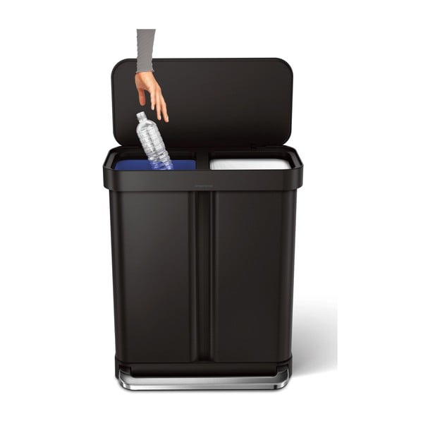 Šiukšliadėžė iš plieno rūšiavimui/su pedalu 58 l – simplehuman-image-3