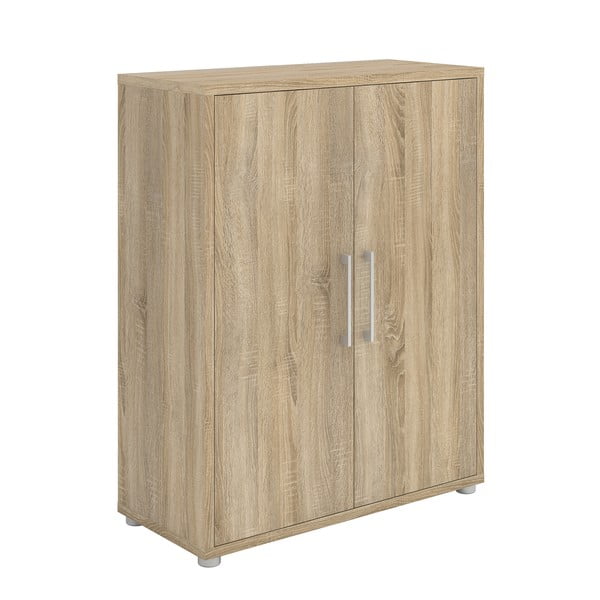 Modulinė knygų spinta natūralios spalvos iš ąžuolo 89x113 cm Prima – Tvilum-image-4