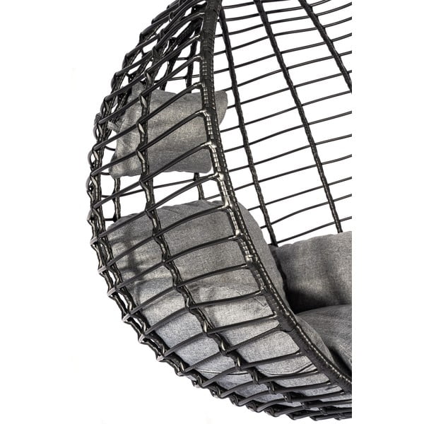 Juodas pakabinamas krėslas iš dirbtinio ratano Bonami Selection Mila-image-4