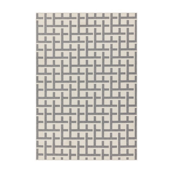 Smėlio ir pilkos spalvos kilimas Asiatic Carpets Grid, 200 x 290 cm