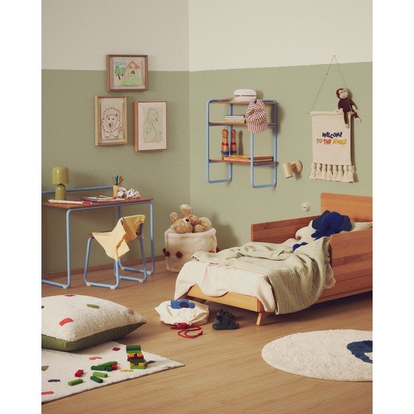 Mėlynos spalvos iš metalo vaikiška kėdė Tinn – Kave Home-image-1