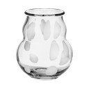 Baltos spalvos iš stiklo  rankų darbo vaza (aukštis 22 cm) Dam – noo.ma