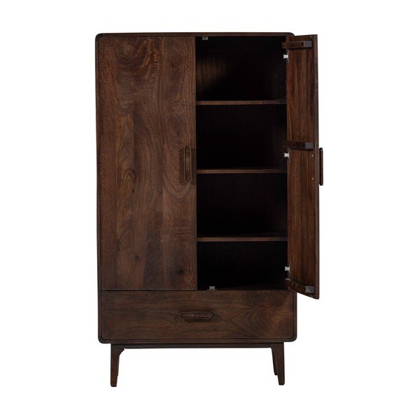 Tamsios natūralios spalvos iš mango masyvo spintelė 85x150x35 cm Liya – WOOOD-image-3