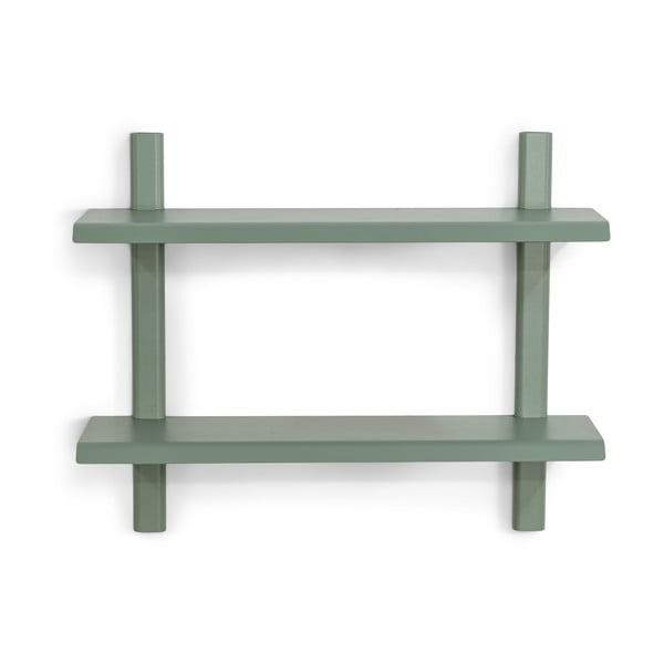 Pilkai žalios spalvos iš metalo kelių aukštų sieninė lentyna 60 cm Hola – Spinder Design