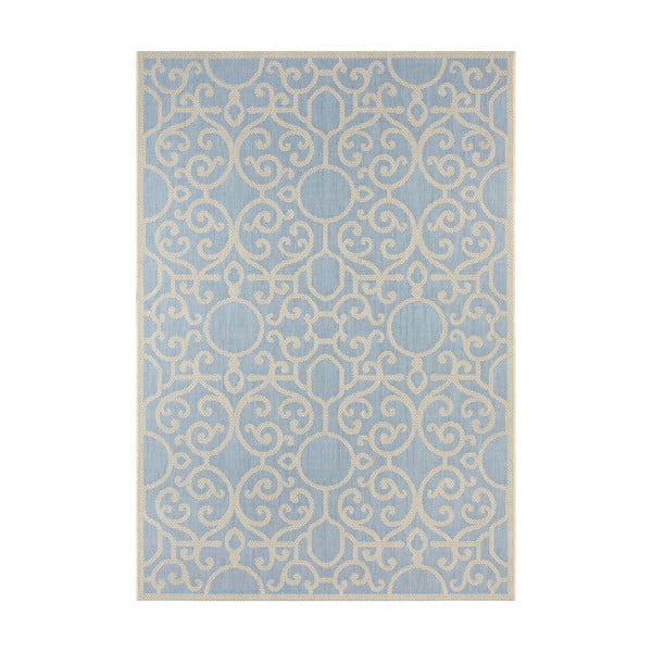 Mėlynos ir smėlio spalvos lauko kilimas NORTHRUGS Nebo, 140 x 200 cm