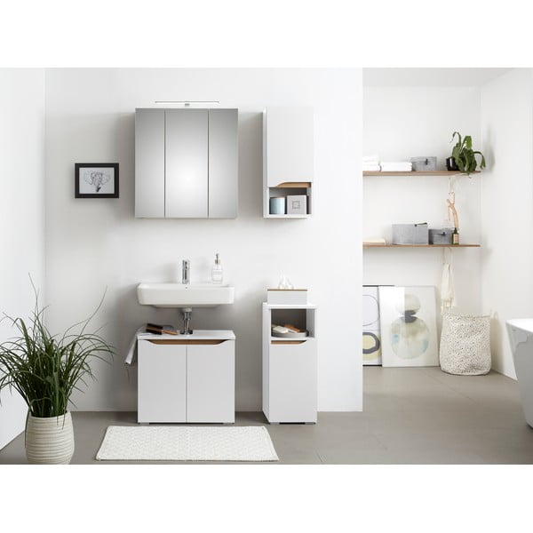 Aukšta/pakabinama vonios daiktadėžė baltos spalvos 30x72 cm Set 857 – Pelipal-image-3