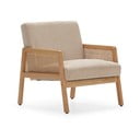 Smėlio spalvos iš kordinio velveto austas krėslas Debra – Marckeric