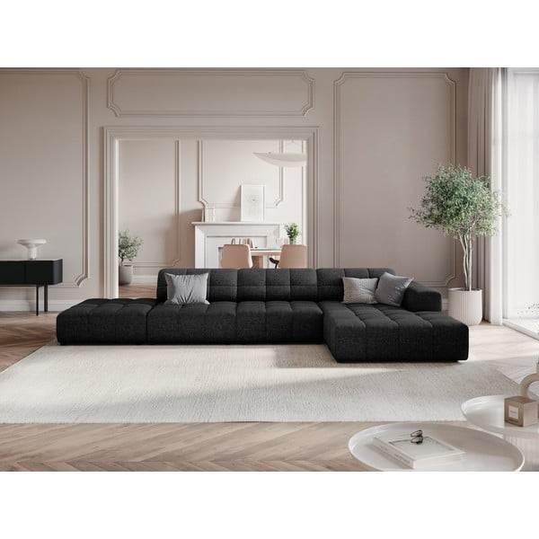 Kampinė sofa antracito spalvos (su dešiniuoju kampu) Chicago – Cosmopolitan Design-image-1