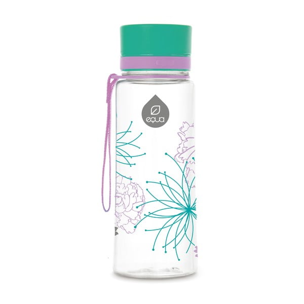Plastikinis vandens butelis Equa Flowers, 0,4 l