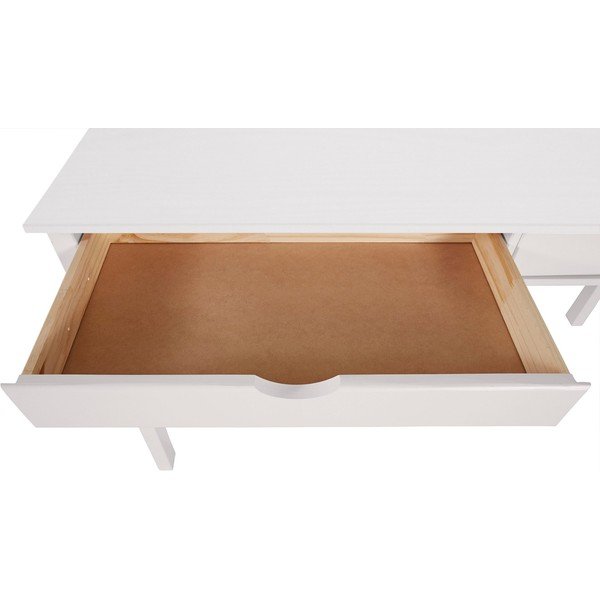 Baltas darbo stalas iš pušies medienos Støraa Gava, ilgis 140 cm-image-3