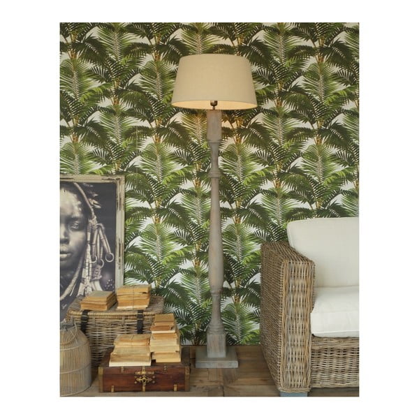 Pilkos spalvos laisvai pastatomas medinis šviestuvas "Orchidea Milano Floor Lamp Light Grey", aukštis 177 cm