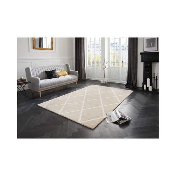 Smėlio ir kreminės spalvos kilimas "Elle Decoration Maniac Lunel", 200 x 290 cm-image-4