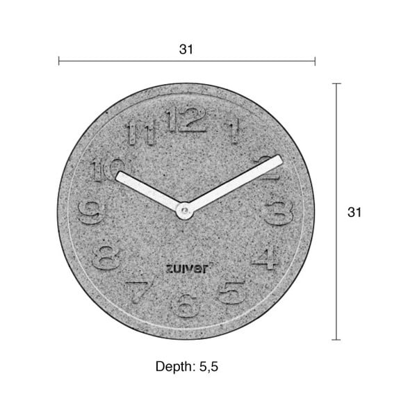 Sieninis laikrodis Zuiver Cork, ø 31 cm-image-1
