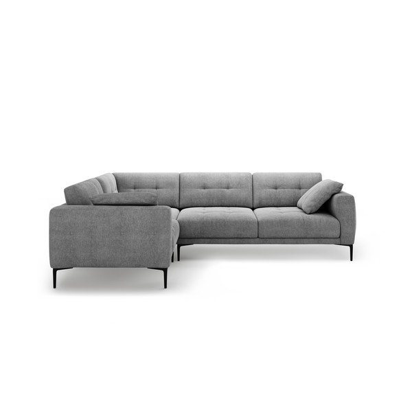 Pilkos spalvos kampinė sofa (su kairiuoju kampu/„L“ formos) Bemy – Micadoni -image-1