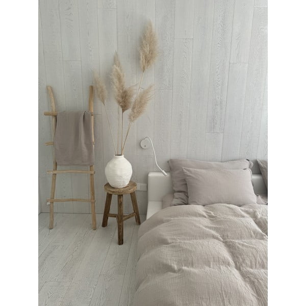 Smėlio spalvos iš muslino dvigulė patalynė 200x200 cm Plain Muslin – Butter Kings