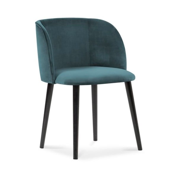 Smaragdo mėlynos spalvos valgomojo kėdė su aksomo apmušalais Windsor & Co Sofos Aurora