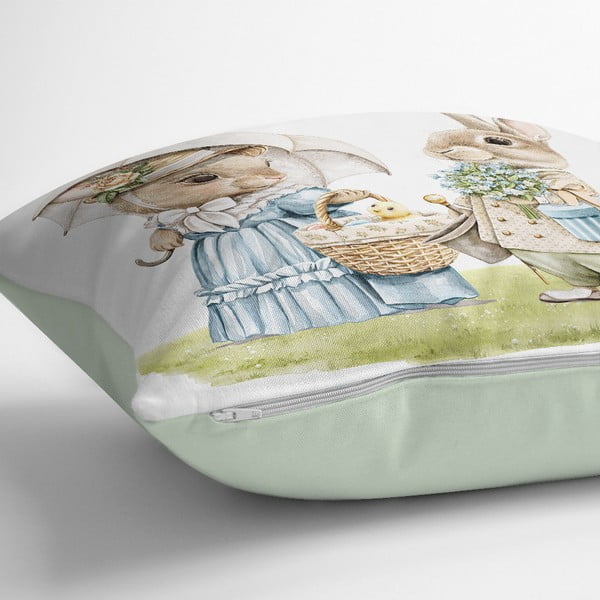 Dekoratyviniai pagalvių užvalkalai 4 vnt. su Velykų motyvu 43x43 cm – Mila Home-image-1
