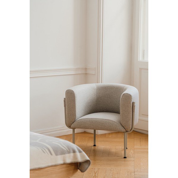 Pilkos spalvos krėslas iš vilnos Ubi – noo.ma-image-1