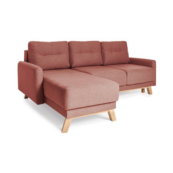 Rožinė modulinė kampinė sofa-lova Bonami Selection Pop-image-3