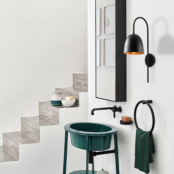 Sieninė lempa juodos spalvos Tattoo – Opviq lights-image-1