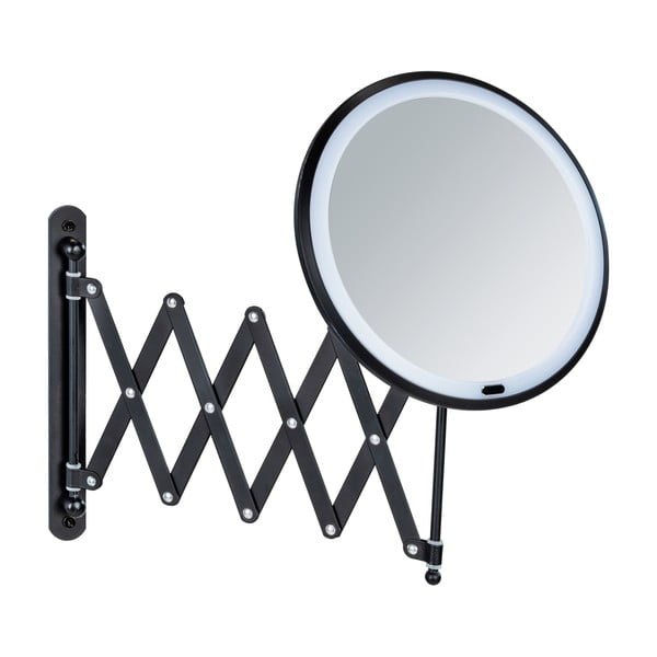 Kosmetinis veidrodis (5x) su apšvietimu/didinantis ø 20 cm Barona – Wenko-image-1