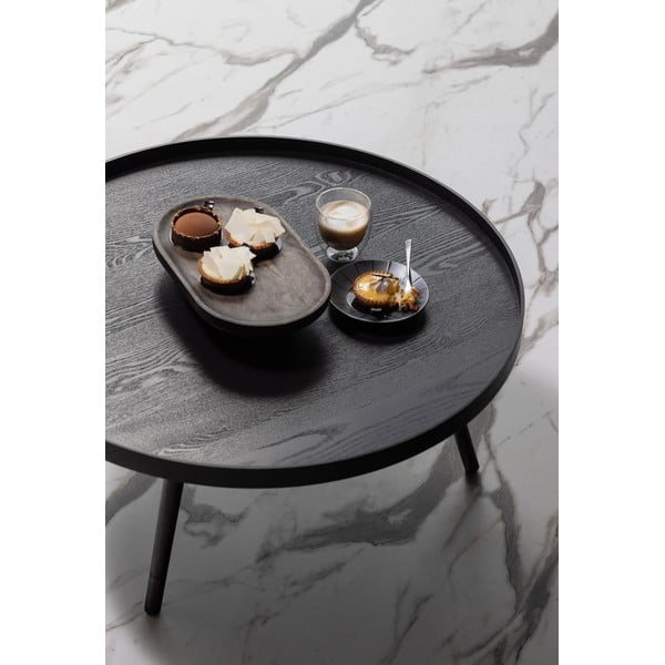 Juodas kavos staliukas WOOOD Mesa, Ø 78 cm-image-1