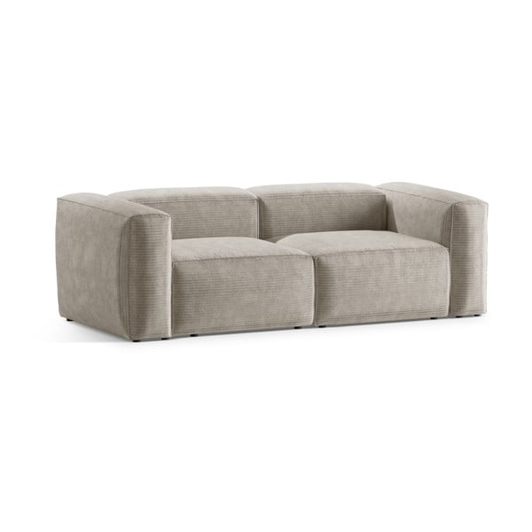 Smėlio spalvos iš kordinio velveto sofa 224 cm Bergamo – Cosmopolitan Design-image-2