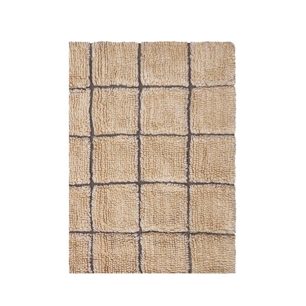 Rankų darbo gintarinės spalvos iš vilnos kilimas 170x240 cm Mosaic Amber – Lorena Canals-image-4