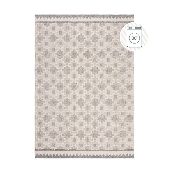 Skalbiamas pilkai smėlinės spalvos kilimas 116x170 cm Graysen – Flair Rugs
