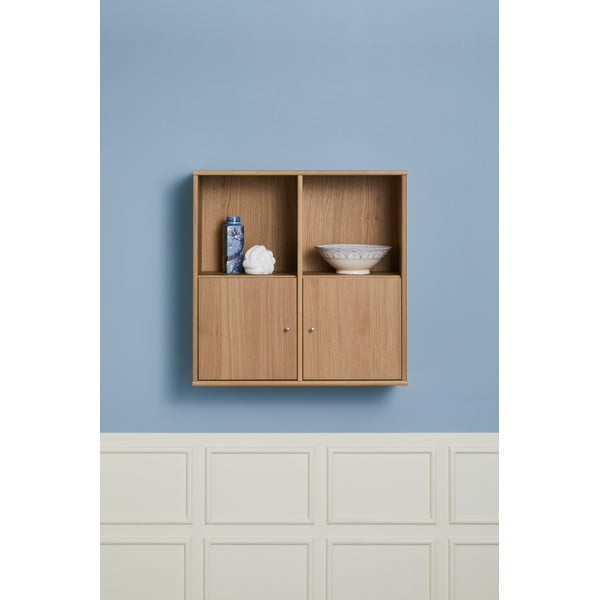 Pakabinama knygų spinta  natūralios spalvos iš ąžuolo 70x70 cm Mistral – Hammel Furniture-image-1