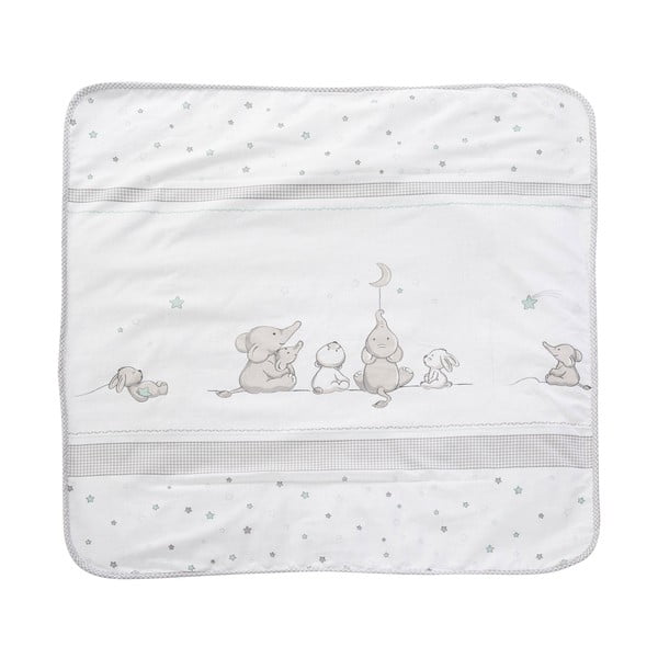 Baltos spalvos/pilkos spalvos iš mikropliušo vaikiškas pledas 80x80 cm Sternenzauber – Roba-image-3