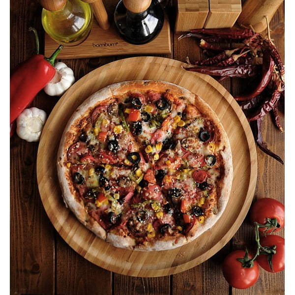 Bambukinis Sukamasis padėklas Bambum Lily, ⌀ 28 cm-image-1