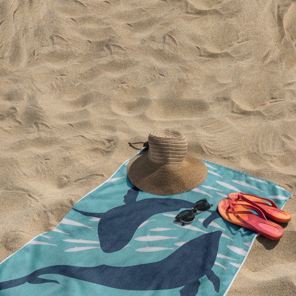 Mėlynas paplūdimio rankšluostis 90x180 cm Dolphin - DecoKing-image-4