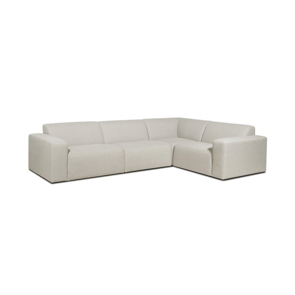Kampinė sofa smėlio spalvos/kreminės spalvos (su dešiniuoju kampu) Roxy – Scandic-image-1