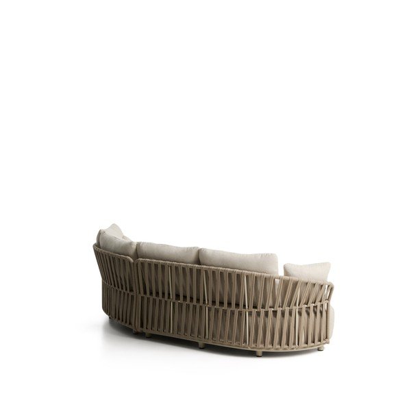 Smėlio spalvos/taupe spalvos iš audinio sodo sofa Osani – Kave Home-image-4