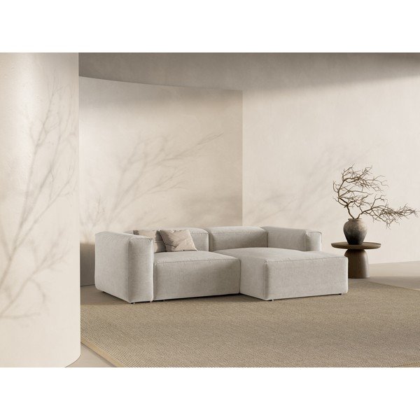 Smėlio spalvos kampinė sofa (su dešiniuoju kampu/su gultu) Bergamo – Cosmopolitan Design-image-1