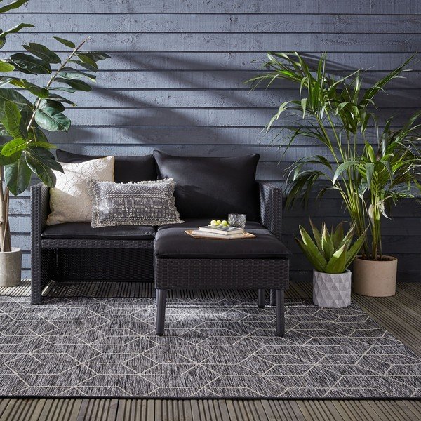 Pilkas lauko kilimas 170x120 cm Napoli - Flair Rugs-image-1