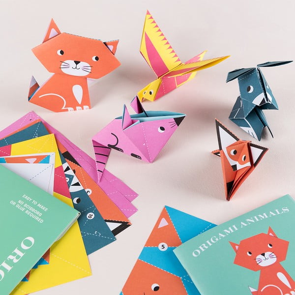Popieriniai galvosūkiai Animals Origami – Rex London-image-1
