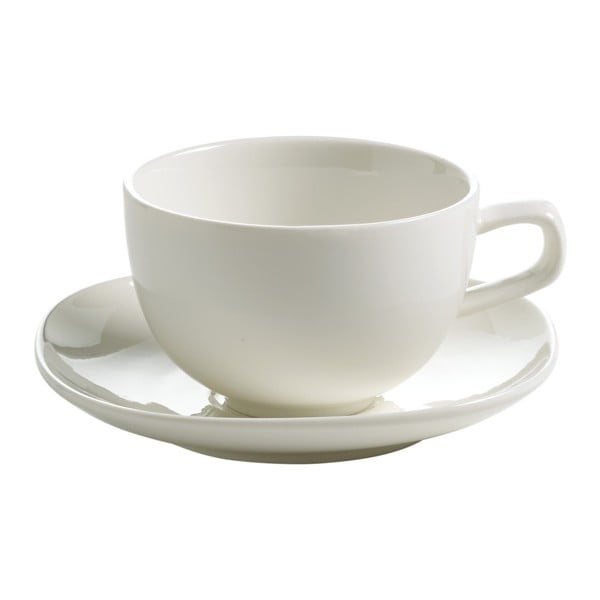 4 porcelianinių puodelių ir lėkščių rinkinys "Maxwell & Williams Bisou", 220 ml