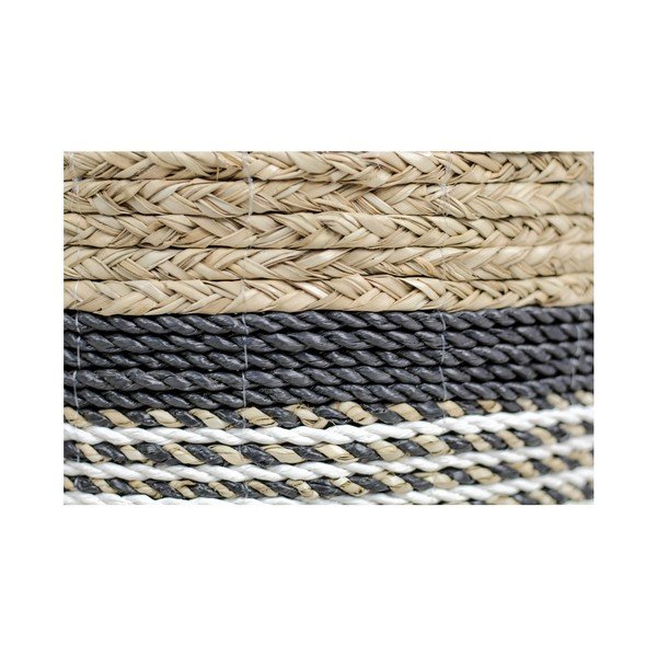 3 saugojimo krepšių rinkinys HSM kolekcija Raffia Natural Gris-image-2