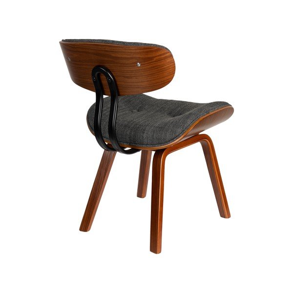 Pilkos spalvos/rudos spalvos iš audinio valgomojo kėdė Blackwood – Dutchbone-image-4