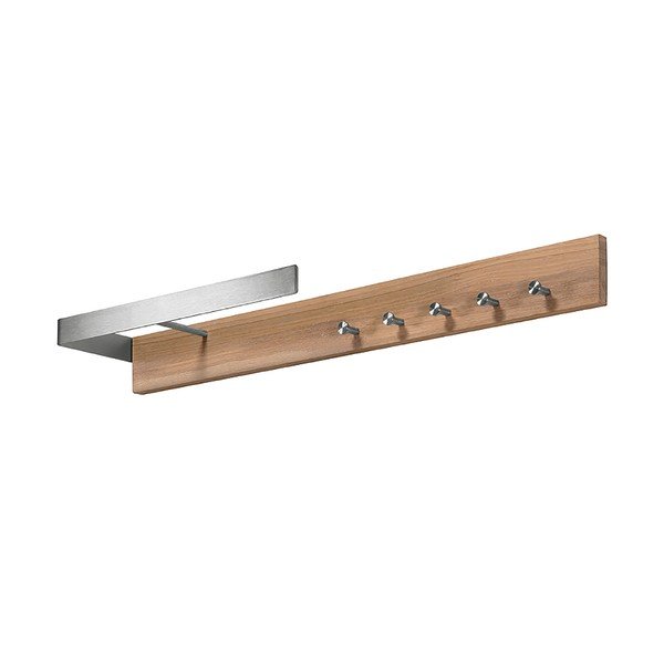 Sieninė lentyna iš metalo sidabrinės spalvos/natūralios spalvos Noa – Spinder Design