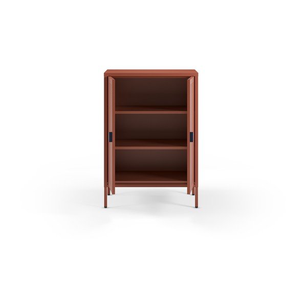 Terakotos spalvos iš metalo spintelė 70x100x40 cm Sayla – Marckeric-image-3