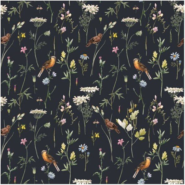 Tapetai 100x280 cm Meadow with Birds - Dekornik