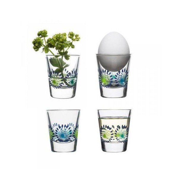 4 stiklinių rinkinys "Fantasy", 45 ml, žalios spalvos