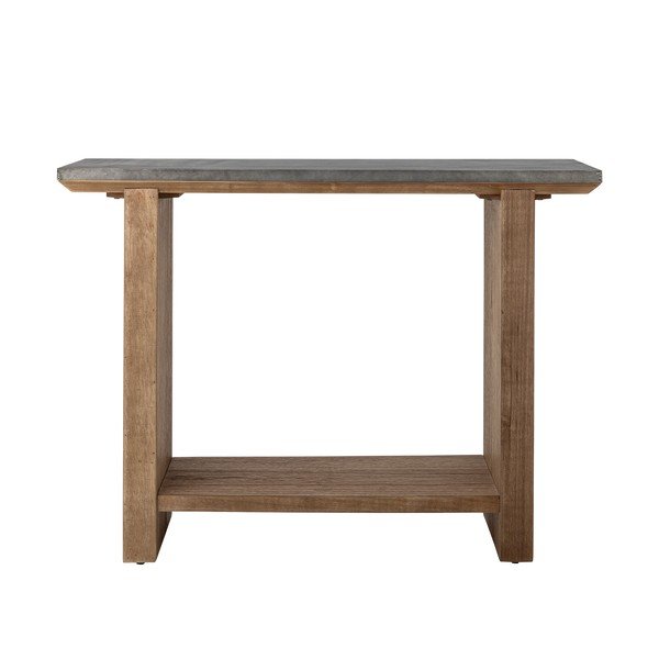 Natūralios spalvos iš metalinio paviršiaus konsolinis staliukas 40x110 cm Riva – Bloomingville-image-2