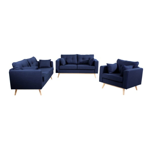 Tamsiai mėlyna dvivietė sofa "Max Winzer Tomme-image-4