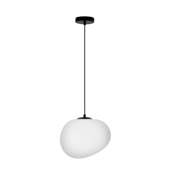 Juodos ir baltos spalvos kabantis šviestuvas ø 30 cm Stones – Candellux Lighting